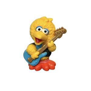 Sesame Street Workshop ROCK BAND GUITAR BIG BIRD PVC Figure 3" 2010 Hasbro